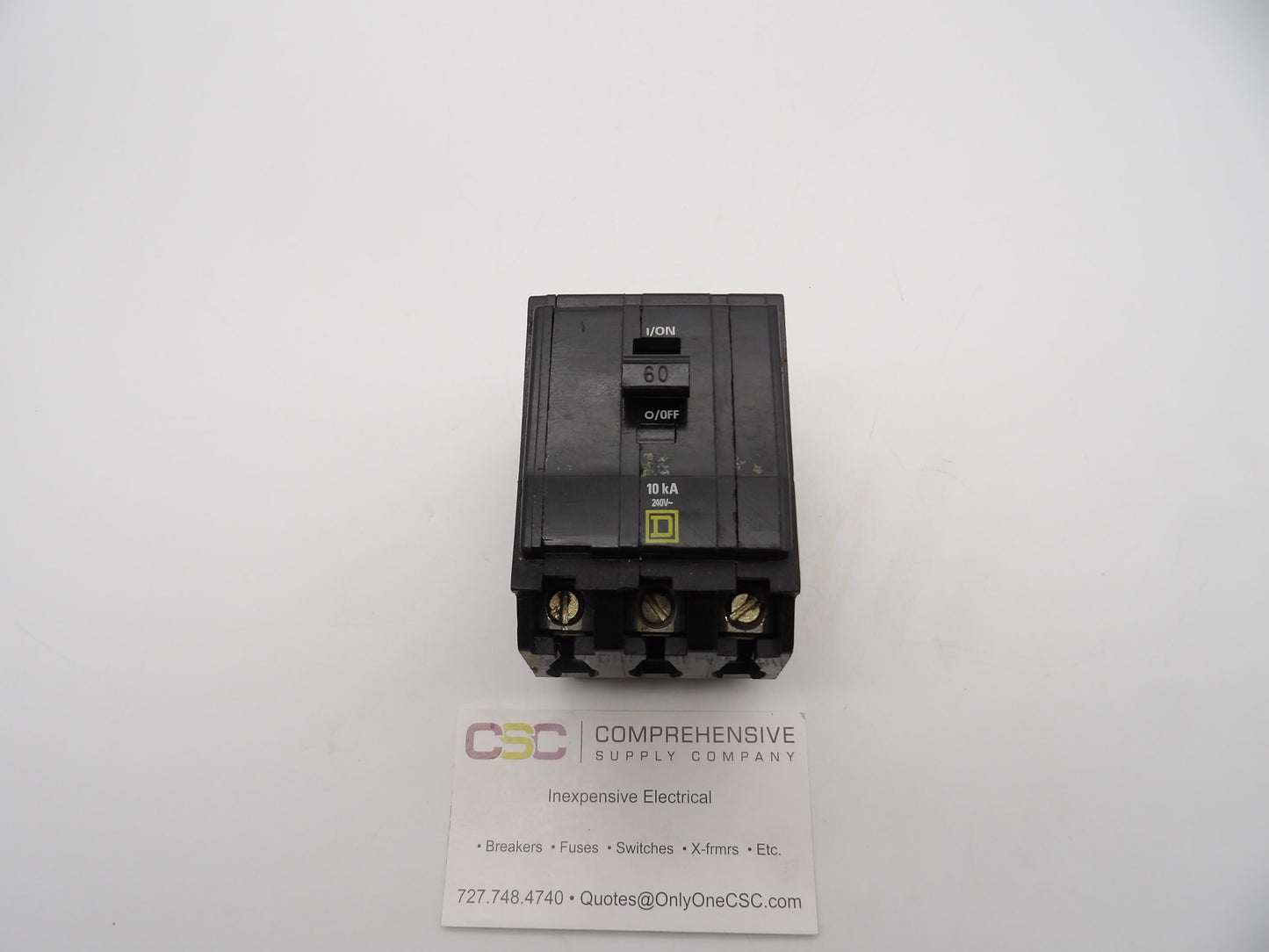 QO360 - Square D 60A Amp 3P Pole 10kA@240V Plug On Circuit Breaker