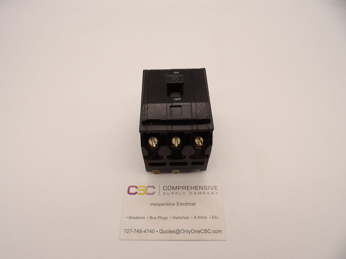 QO330 - Square D 30A Amp 3P Pole 10kA@240V Plug On Black Circuit Breaker