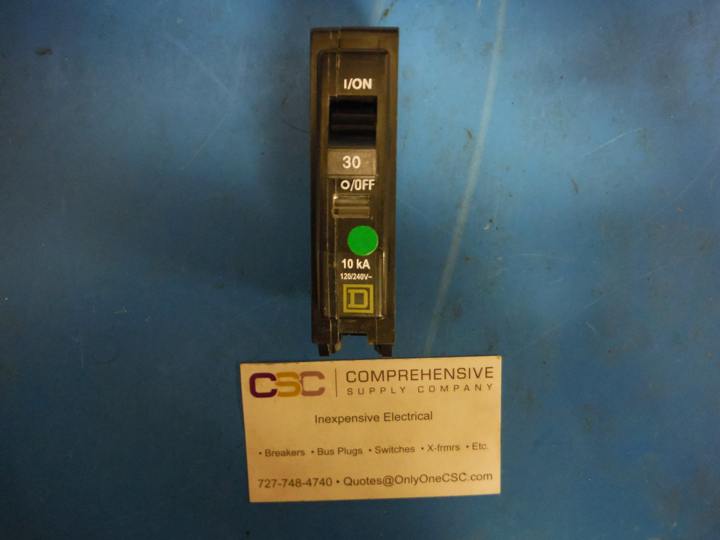 QO130 - Square D 30A Amp 1P Pole 10kA@120/240V Plug On Circuit Breaker