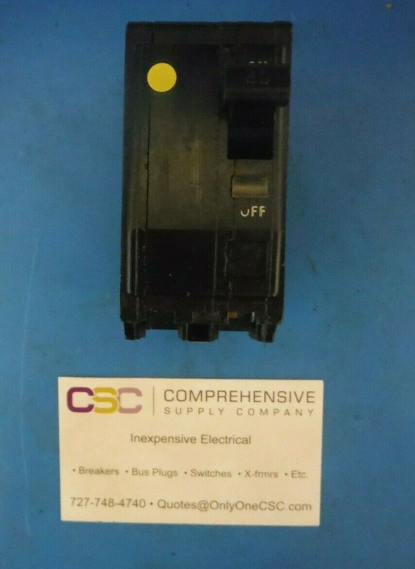 QO230 - Square D 30A Amp 2P Pole 10kA@120/240V Plug On Black Circuit Breaker
