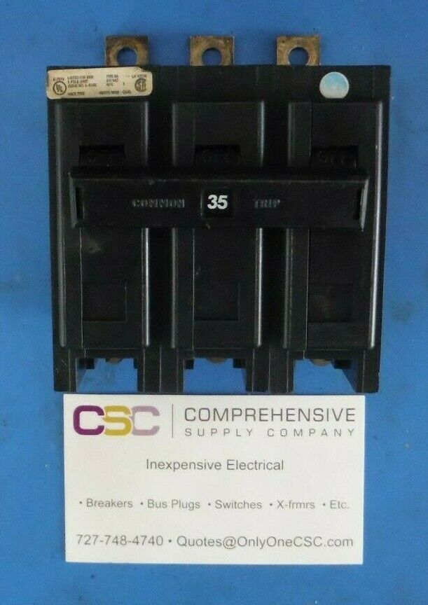 BAB3035H - Cutler Hammer 35A Amp 3P Pole 10kA@240V Bolt On Circuit Breaker