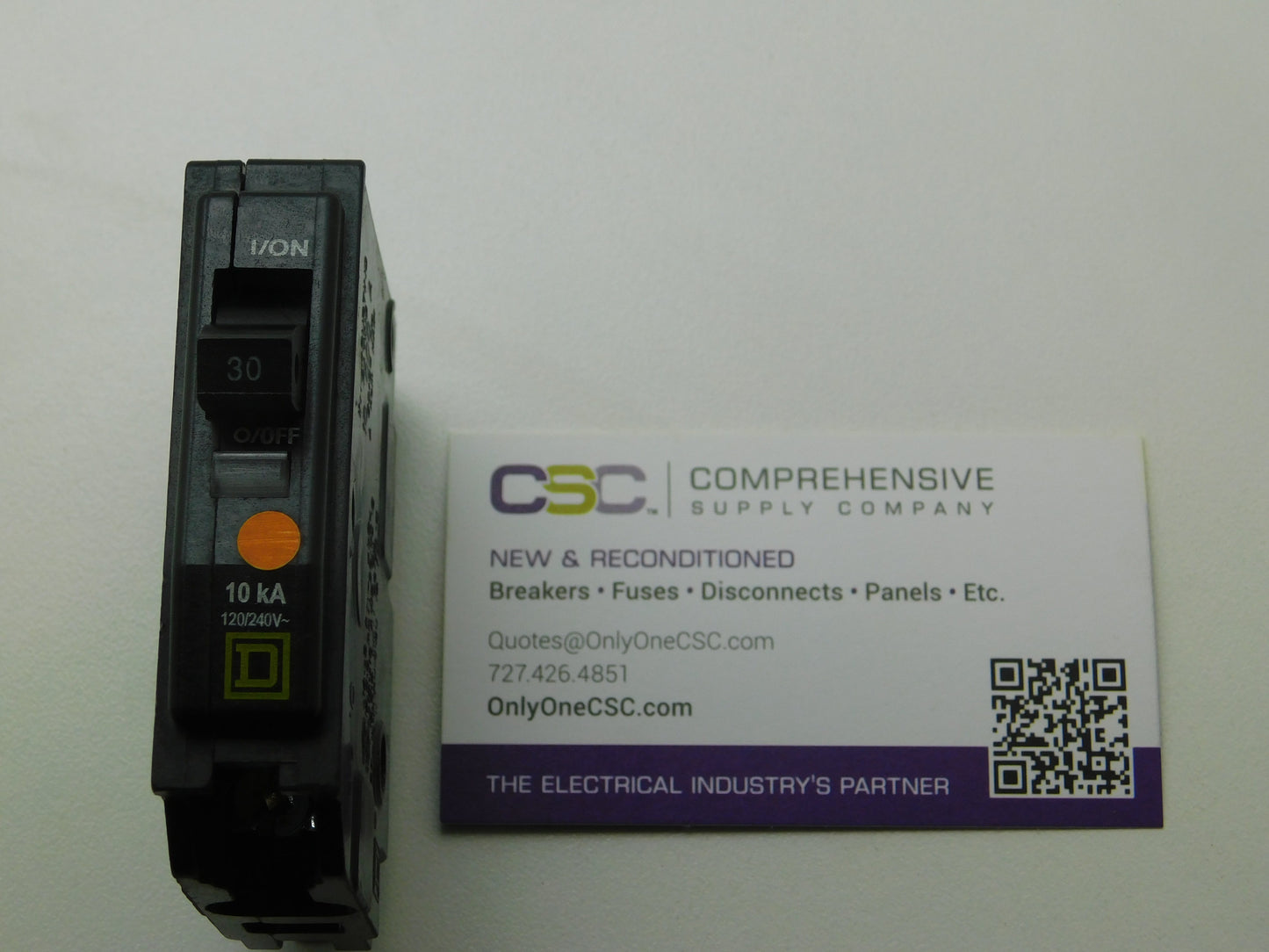 QO130 - Square D 30A Amp 1P Pole 10kA@120/240V Plug On Circuit Breaker