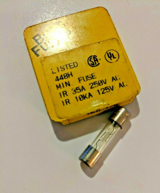 MKB-1/8 - Bussmann 1/8A Amp .125A Amp 250Vac Fast Blow Glass Cartridge Fuse
