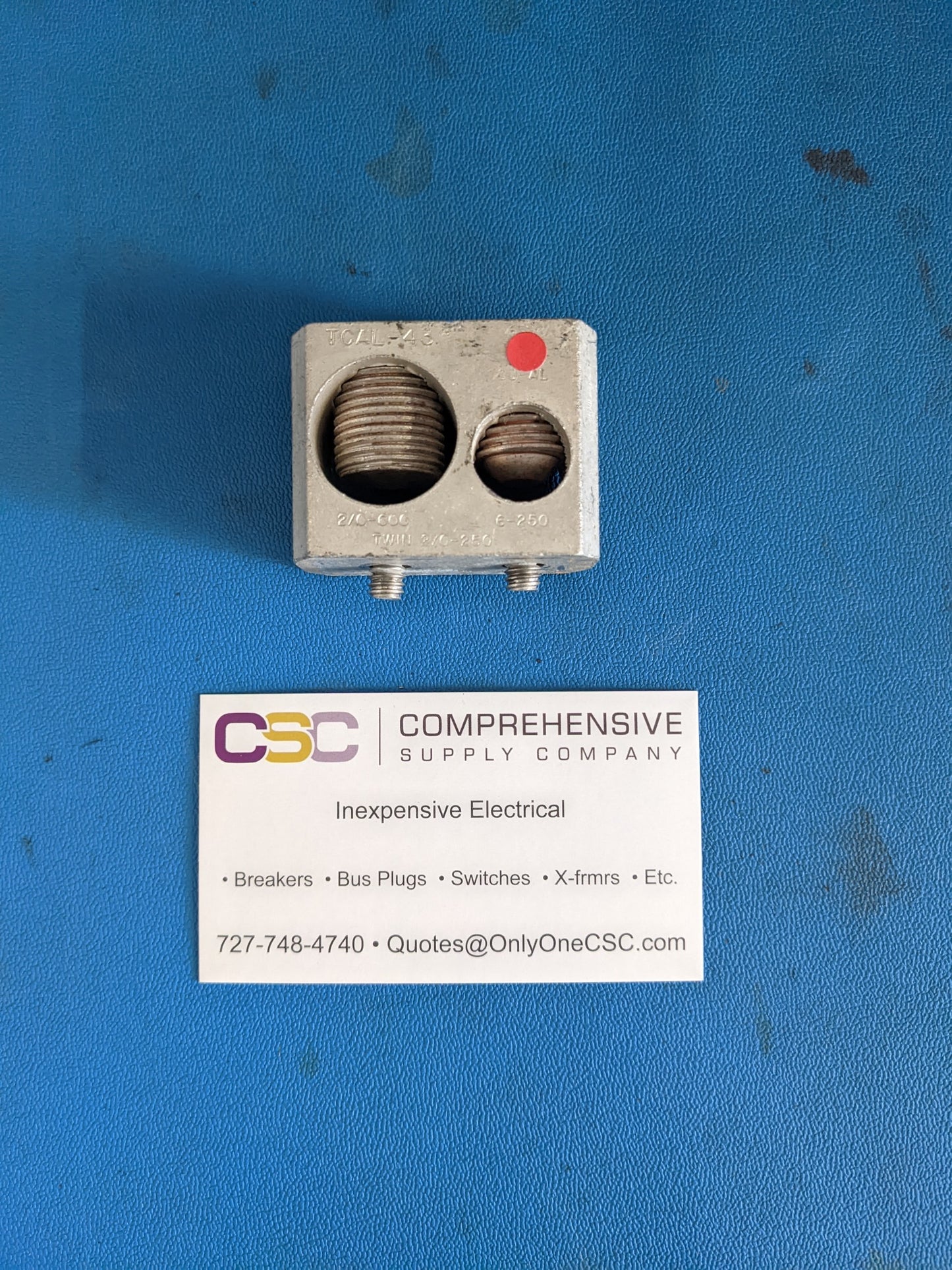 TCAL-43 - GE Max 400A Amp (2) 2/0-250 Or (1) 600 Kcmil Cual For Tjc, Tjj, Tjk Breakers