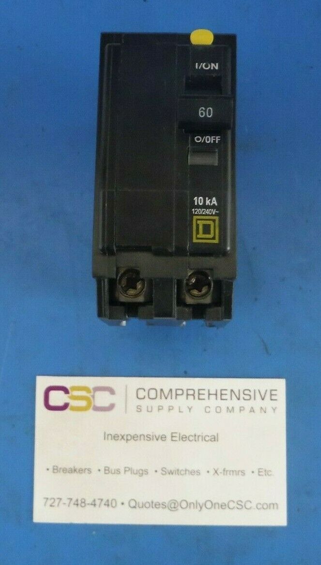 QO260 - Square D 60A Amp 2P Pole 10kA@120/240V Plug On Circuit Breaker