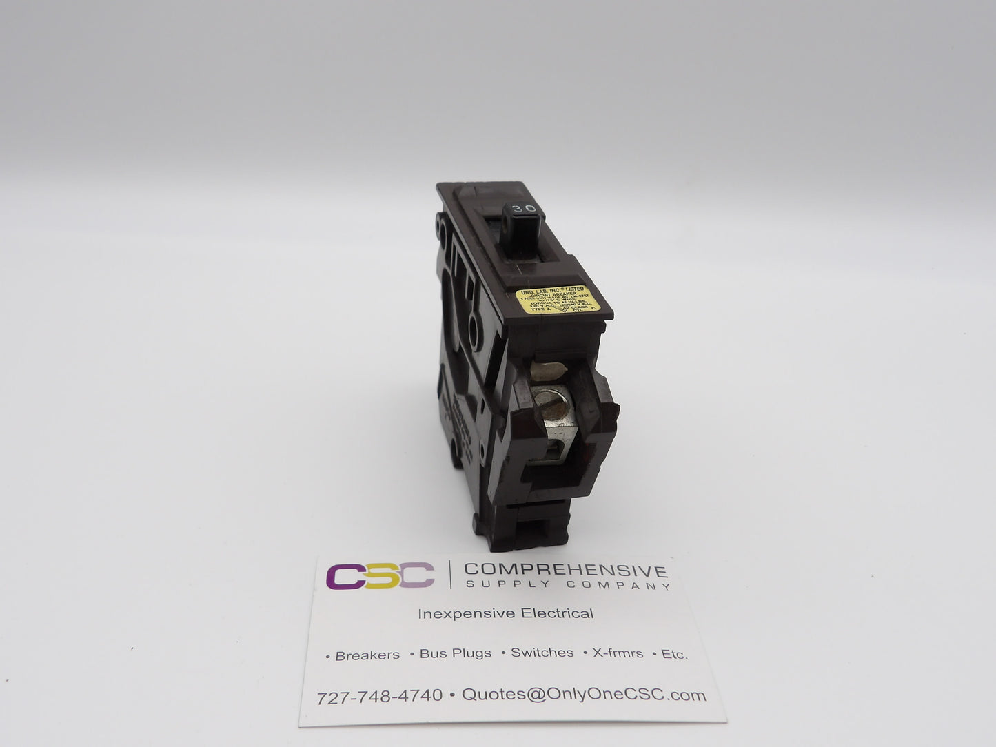 A130 - Wadsworth 30A Amp 1P Pole 10kA@120V Plug On Circuit Breaker