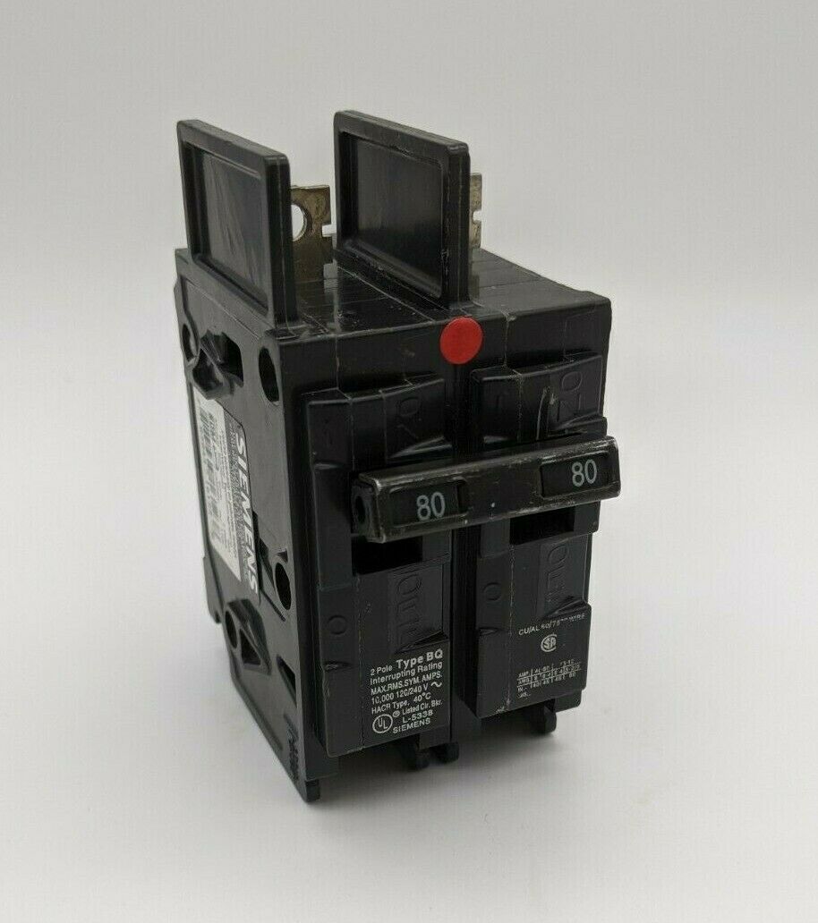 BQ2B080 - Siemens 80A Amp 2P Pole 10kA@120/240V Bolt On Circuit Breaker