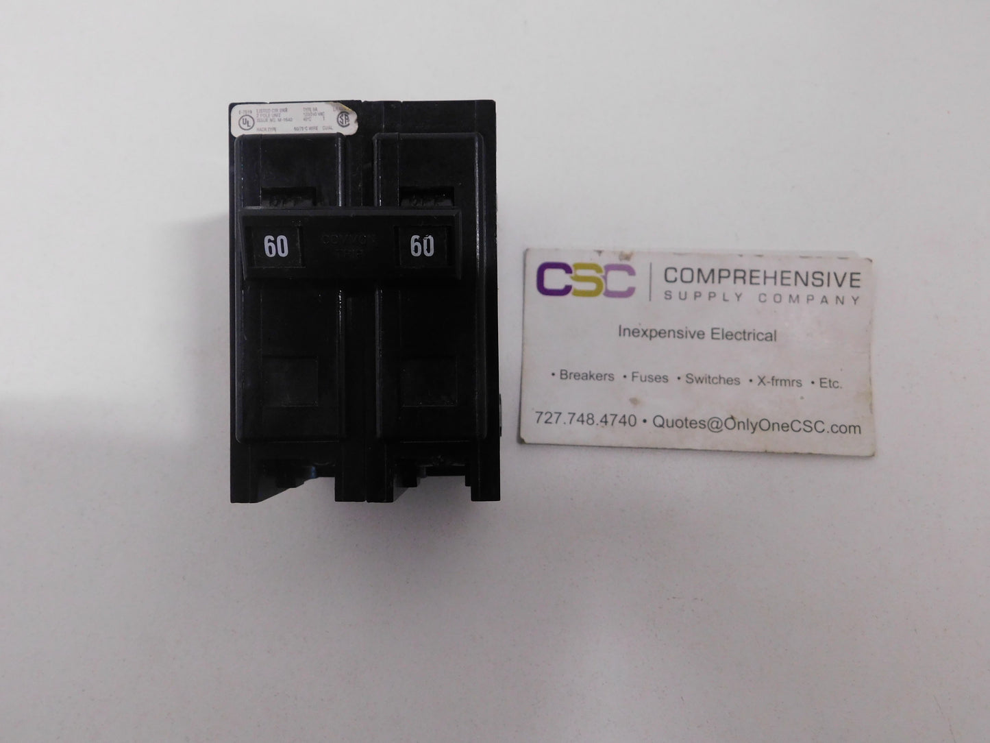 BAB2060 - Cutler Hammer 60A Amp 2P Pole 10kA@120/240V Bolt On Circuit Breaker