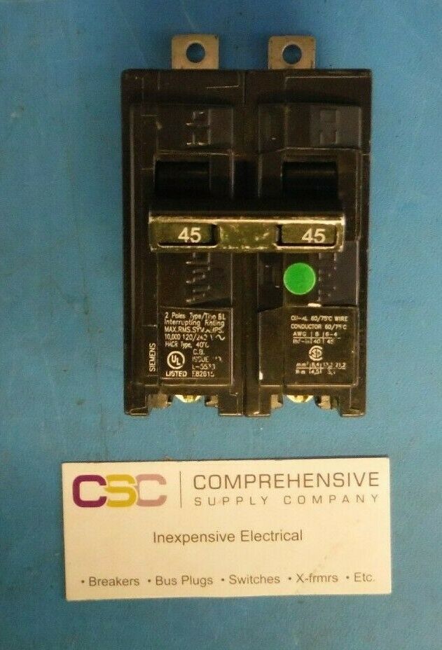 B245 - Siemens 45A Amp 2P Pole 10kA@120/240V Bolt On Circuit Breaker