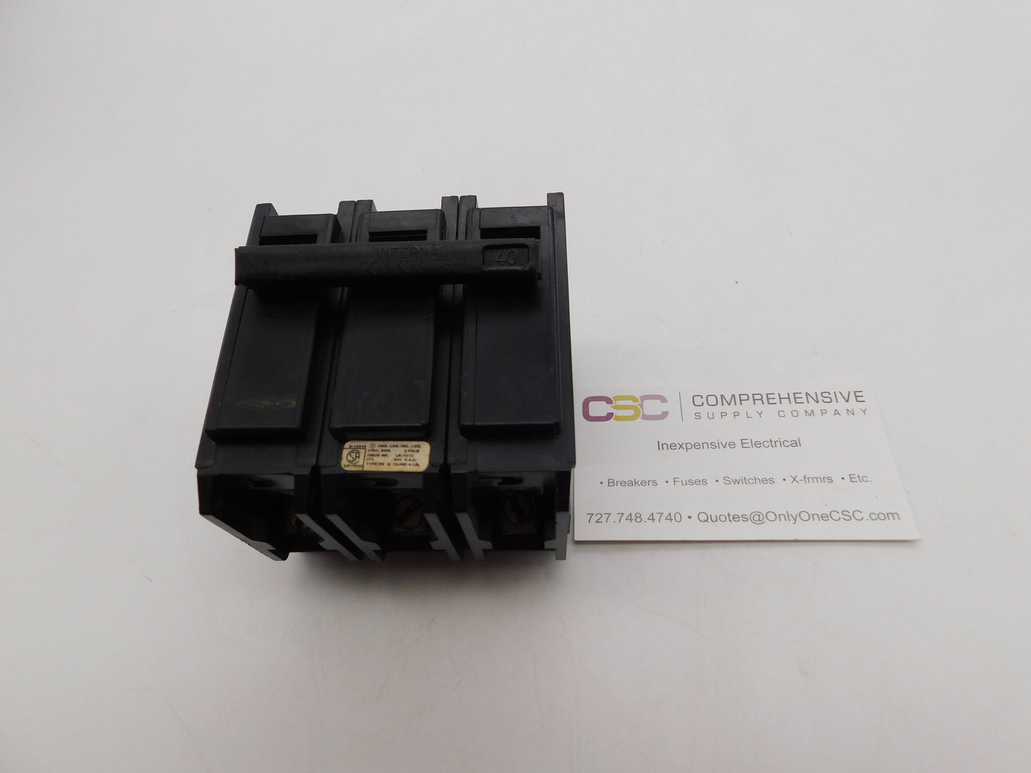 BQ340 - Gte 40A Amp 3P Pole 10kA@120/240V Bolt On Circuit Breaker
