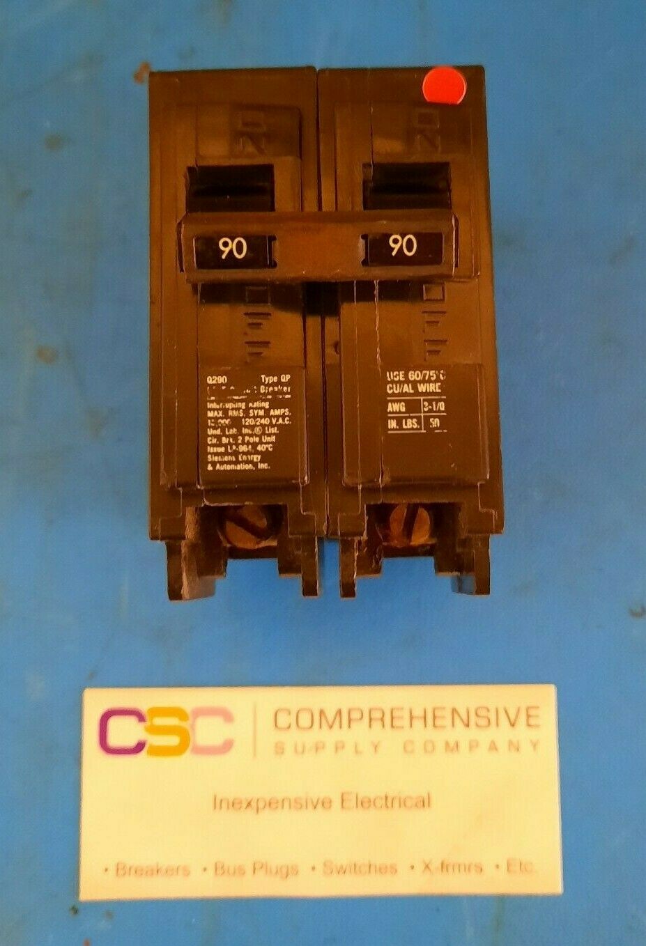 Q290 - ITE 90A Amp 2P Pole 10kA@120/240V Plug On Circuit Breaker - Older Series