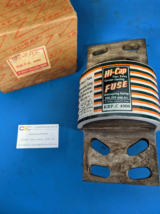 KRP-C-4000 - Bussmann 4000A Amp 600V Class L Hi-Cap Time-Delay Blade Fuse