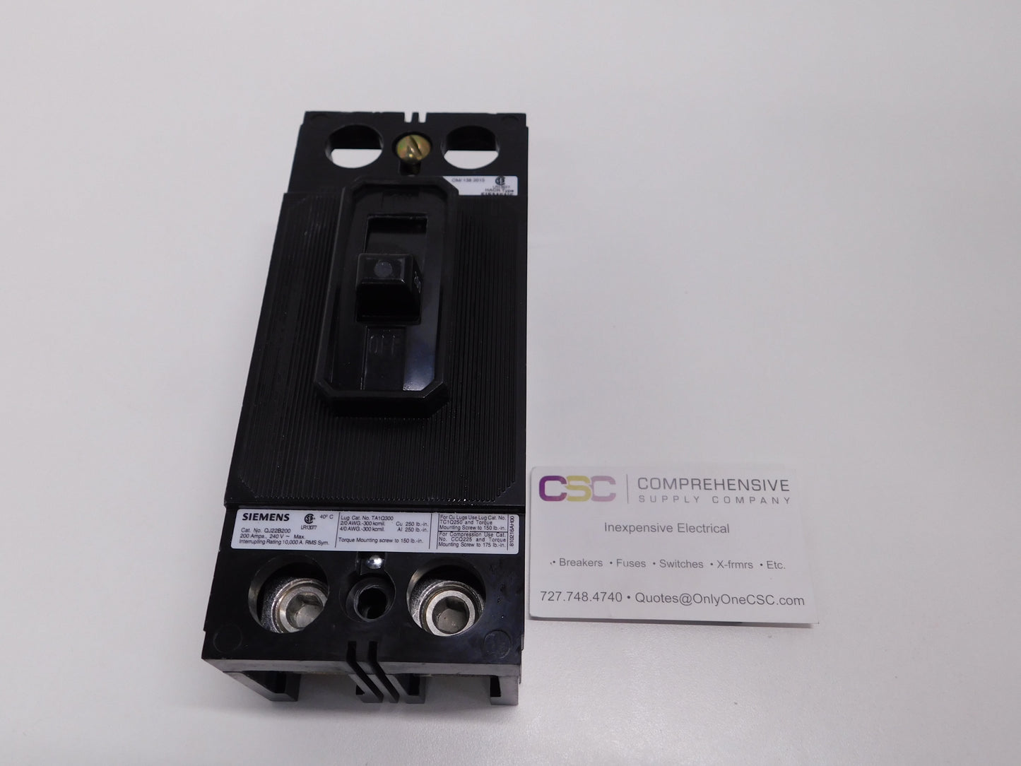 QJ22B200 - Siemens 200A Amp 2P Pole 10kA@240V Bolt On Circuit Breaker
