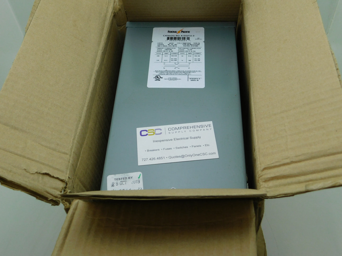 K1XGF16-3 - Federal Pacific 3Kva 120/240 Primary Volt / 16/32 Secondary Volt 3R Transformer