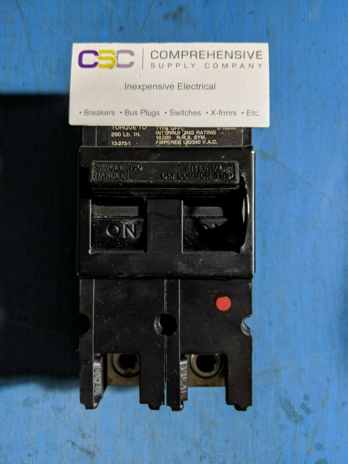 QFP2150 - Zinsco 150A Amp 2P Pole 10kA@240V Plug On Main Circuit Breaker