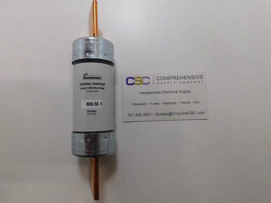 NON200 - Bussmann 200A Amp 250V Class H One-Time Blade Fuse - Original Series