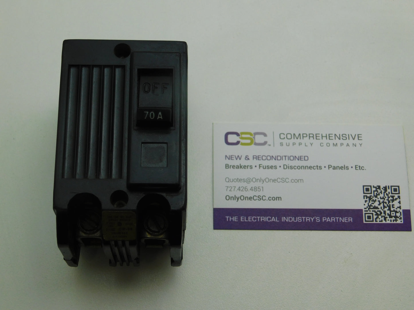 TQAL2170 - GE 70A Amp 2P Pole 10kA@120/240V Plug On Circuit Breaker - Older Series