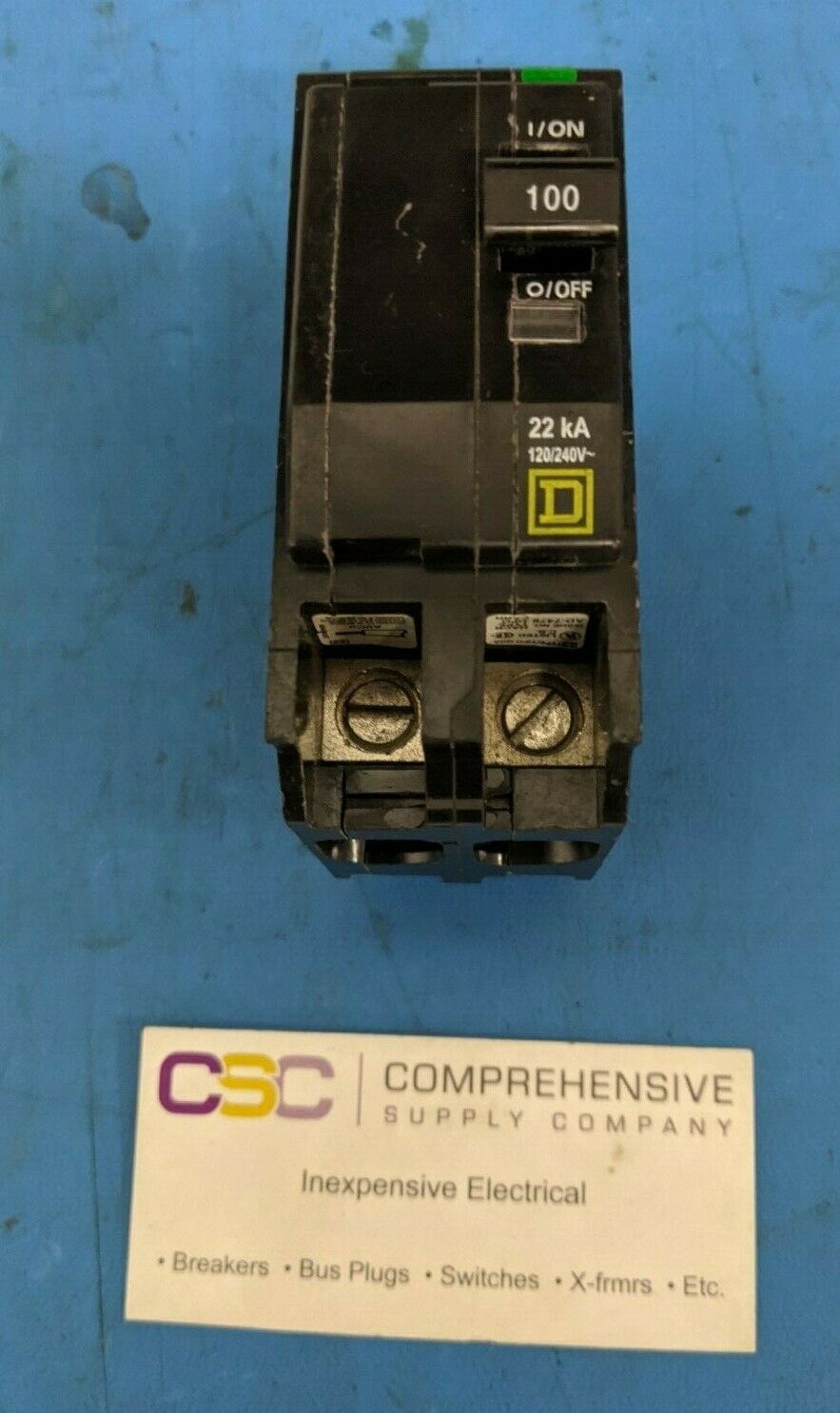 QO2100VH - Square D 100A Amp 2P Pole 22kA@120/240V Plug On Circuit Breaker