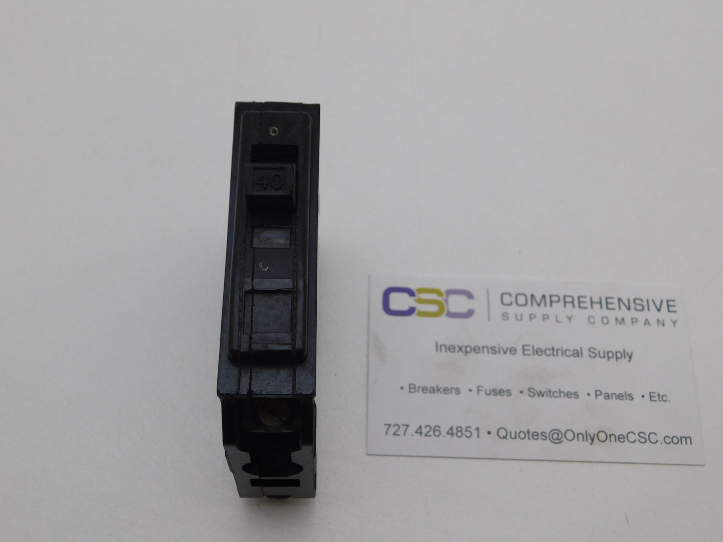 QO140 - Square D 40A Amp 1P Pole 10kA@120/240V Plug On Black Circuit Breaker