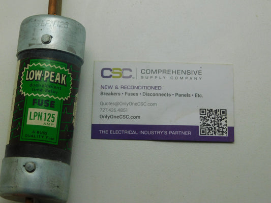 LPN125 - Bussmann 125A Amp 250V Class K5 Low-Peak Time-Delay Blade Fuse - Original Series