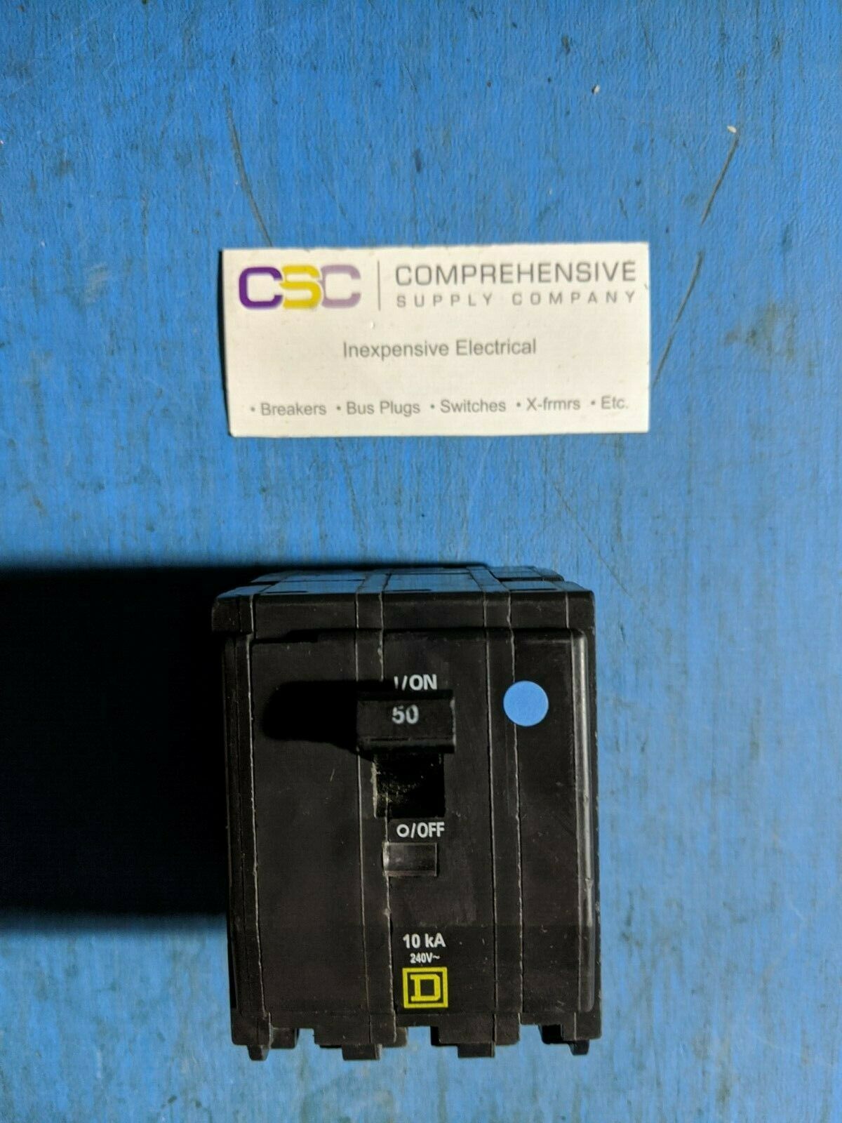 QO350 - Square D 50A Amp 3P Pole 10kA@240V Plug On Circuit Breaker