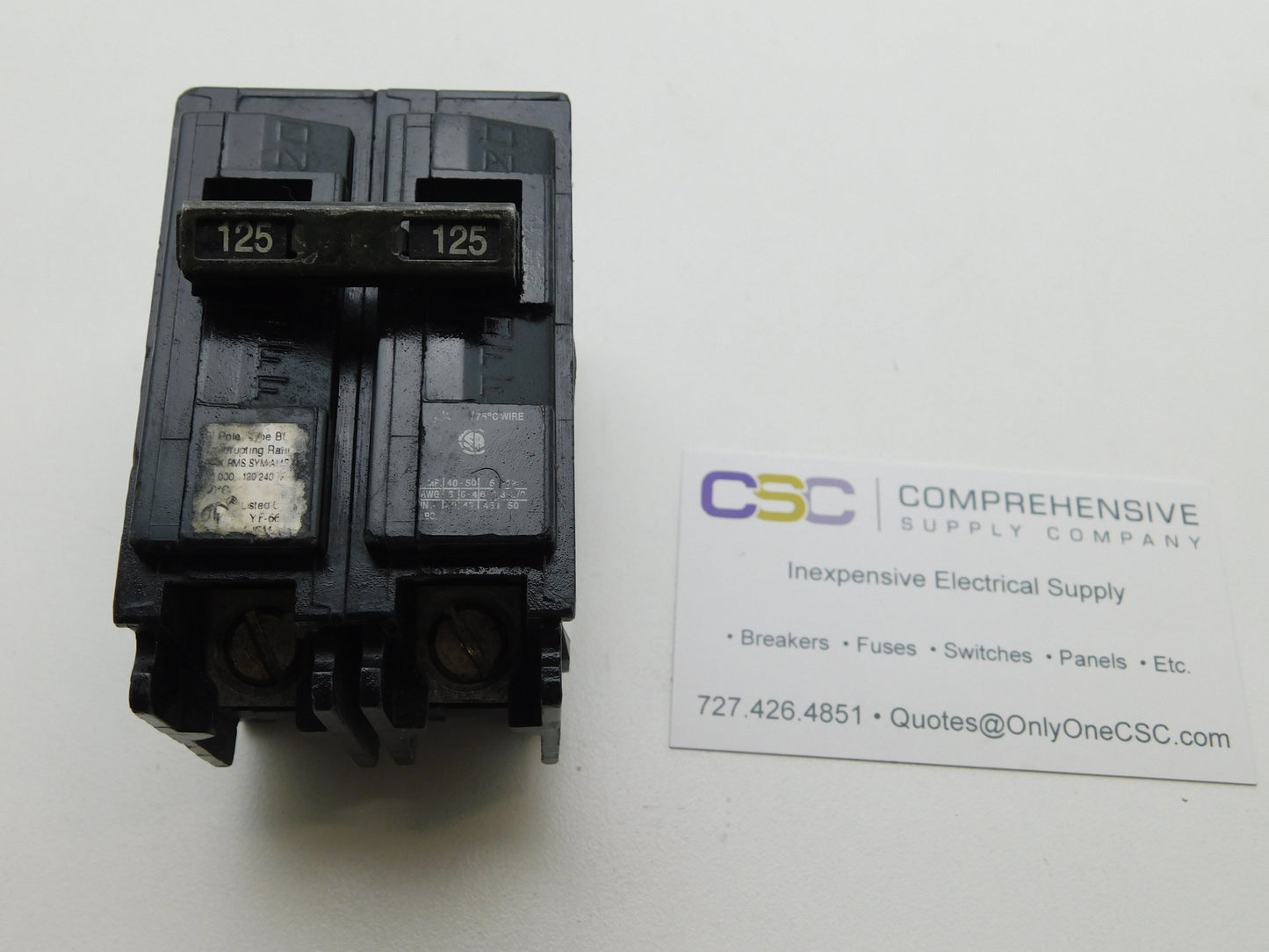 B2125 - Siemens 125A Amp 2P Pole 10kA@120/240V Bolt On Circuit Breaker