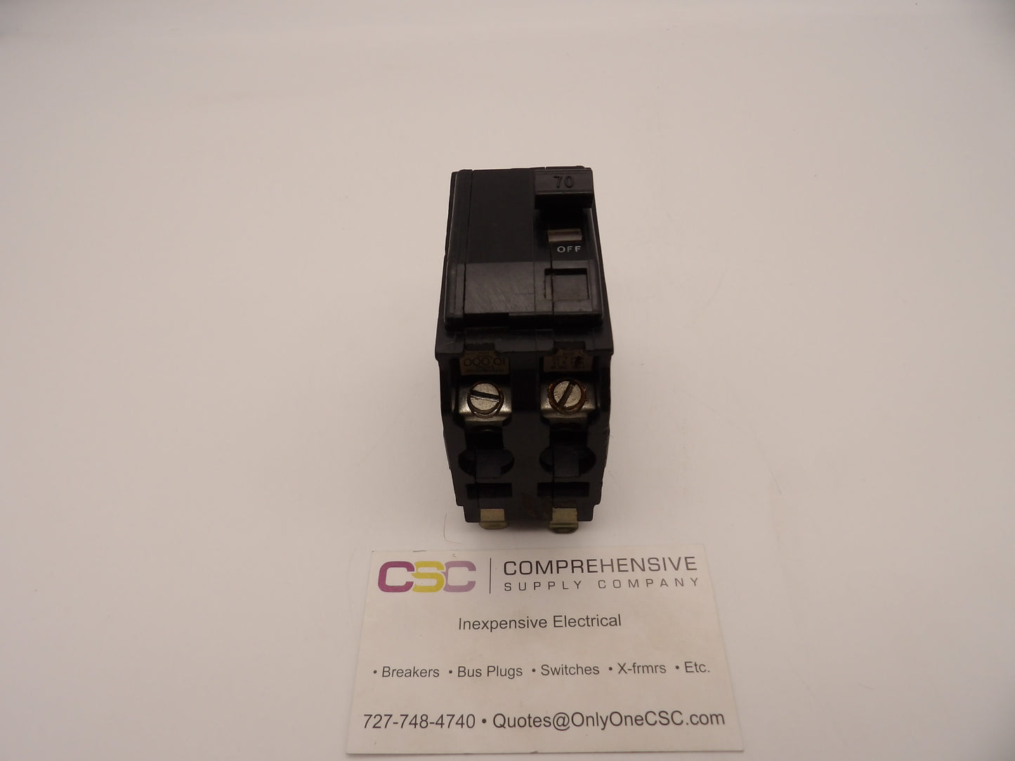 QO270 - Square D 70A Amp 2P Pole 10kA@120/240V Plug On Black Circuit Breaker