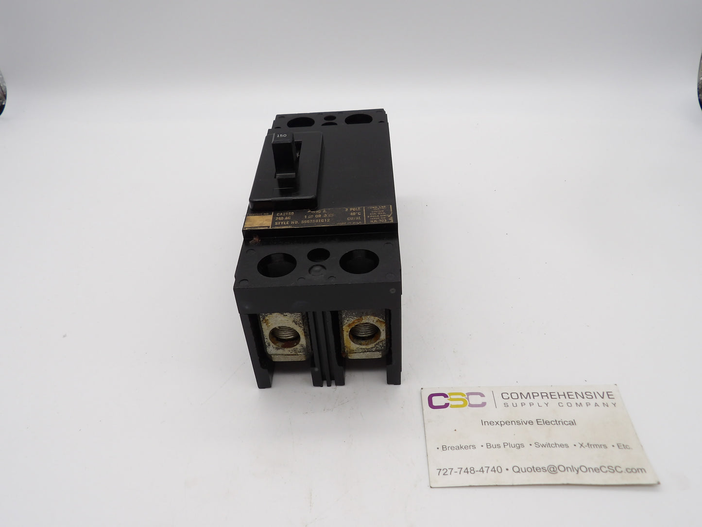 CA2150 - Westinghouse 150A Amp 2P Pole 10kA@240V Bolt On Circuit Breaker