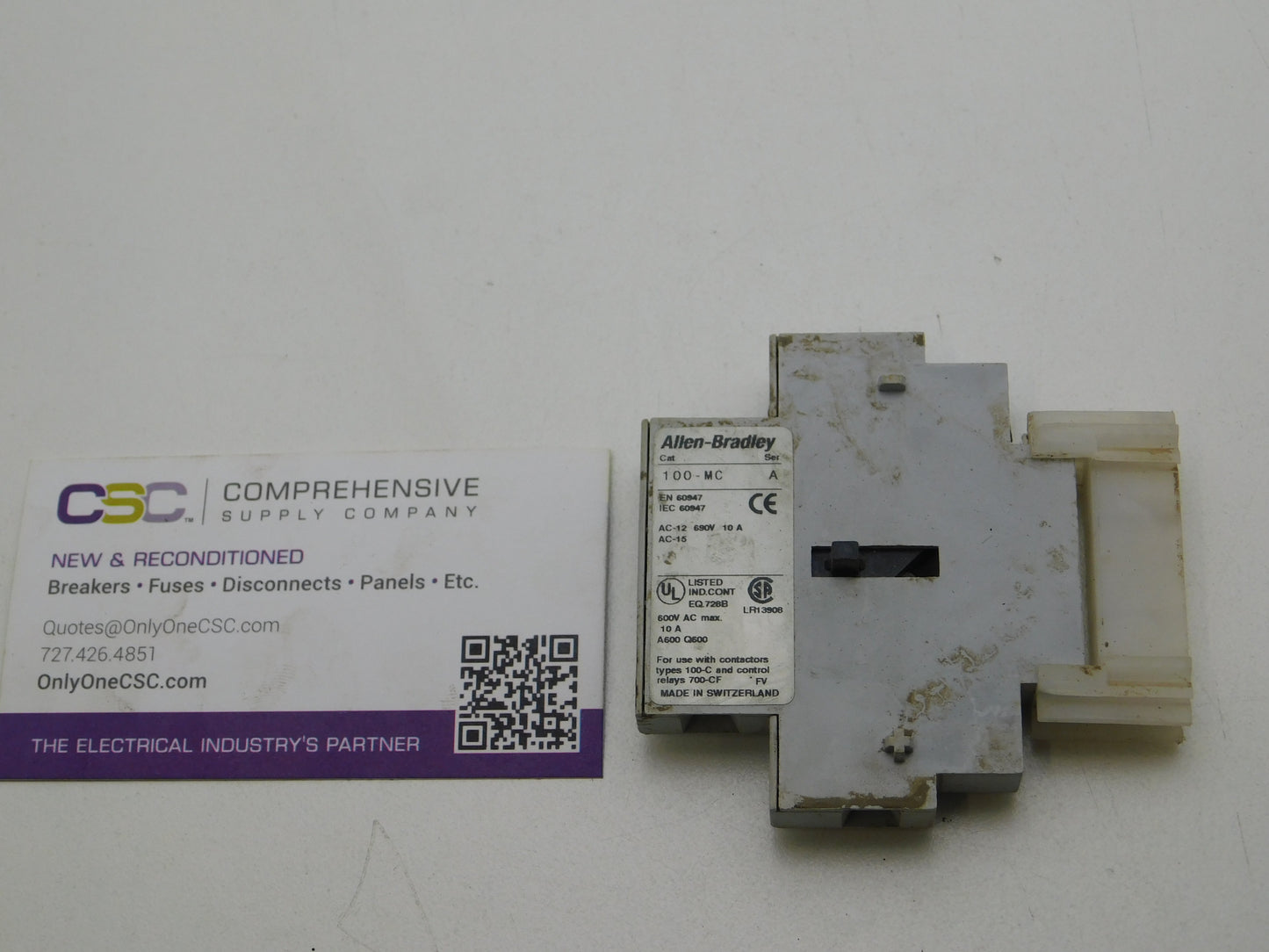 100MC - Allen Bradley 10A Amp 600V Auxiliary Contact
