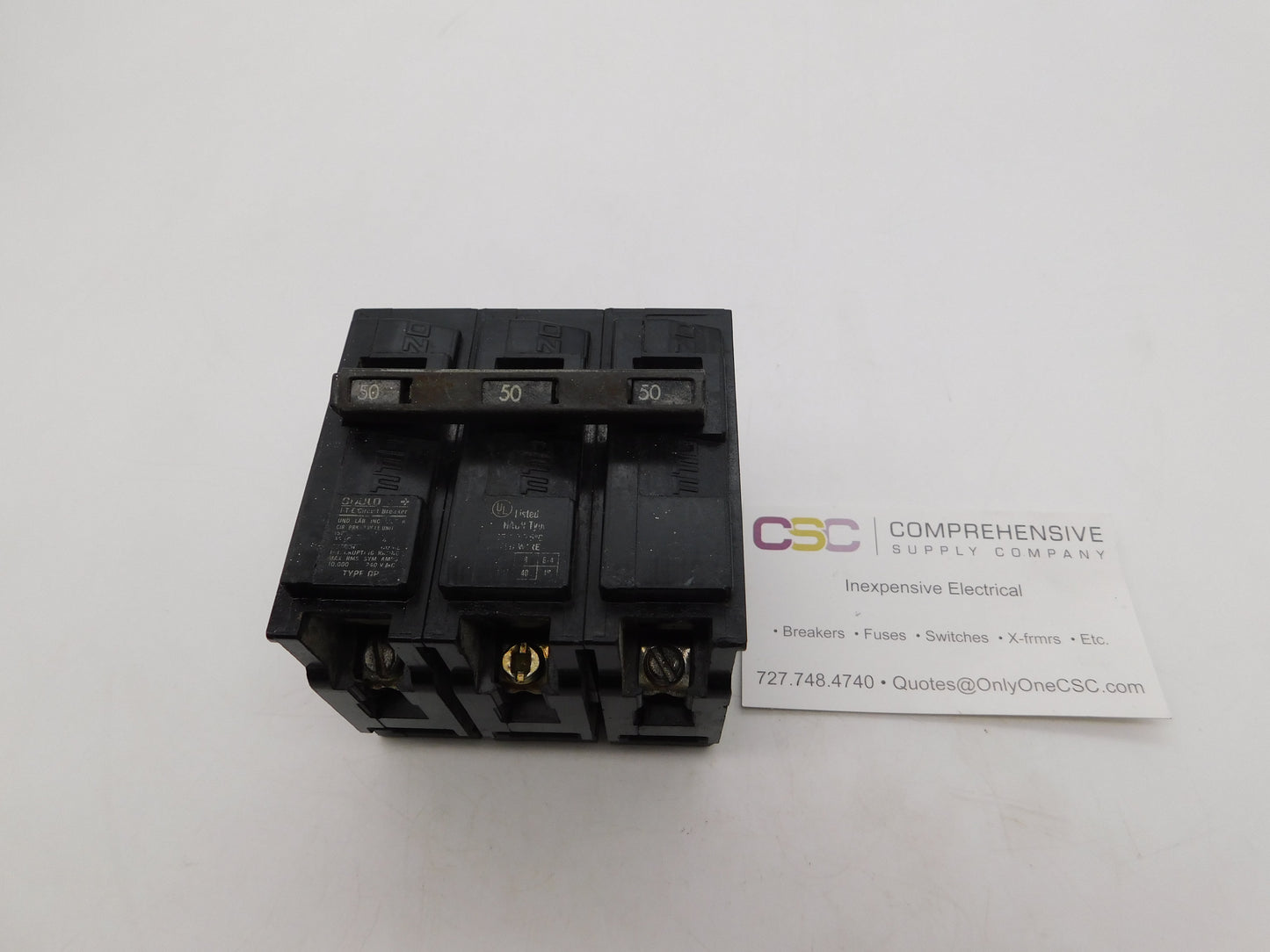 Q350 - ITE 50A Amp 3P Pole 10kA@240V Plug On Circuit Breaker - Older Series