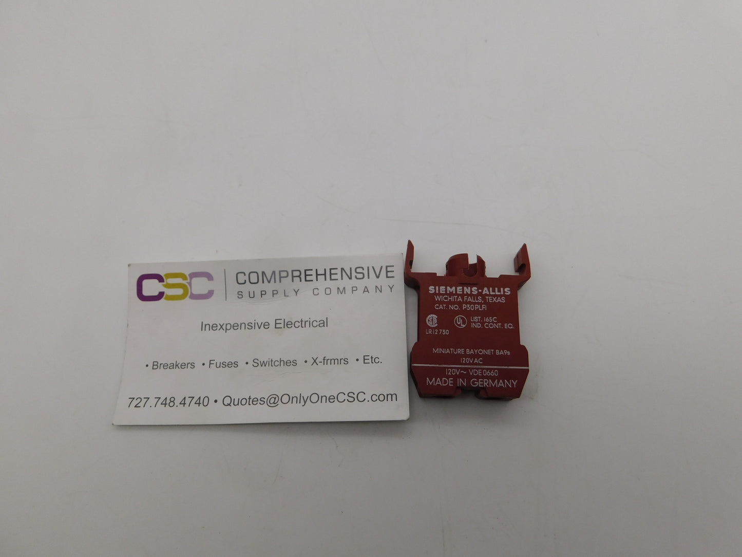 P30PLF1 - Siemens 120V Ba9S Bayonet Allis P30 Plf1 Contact Block For Push Button Switch