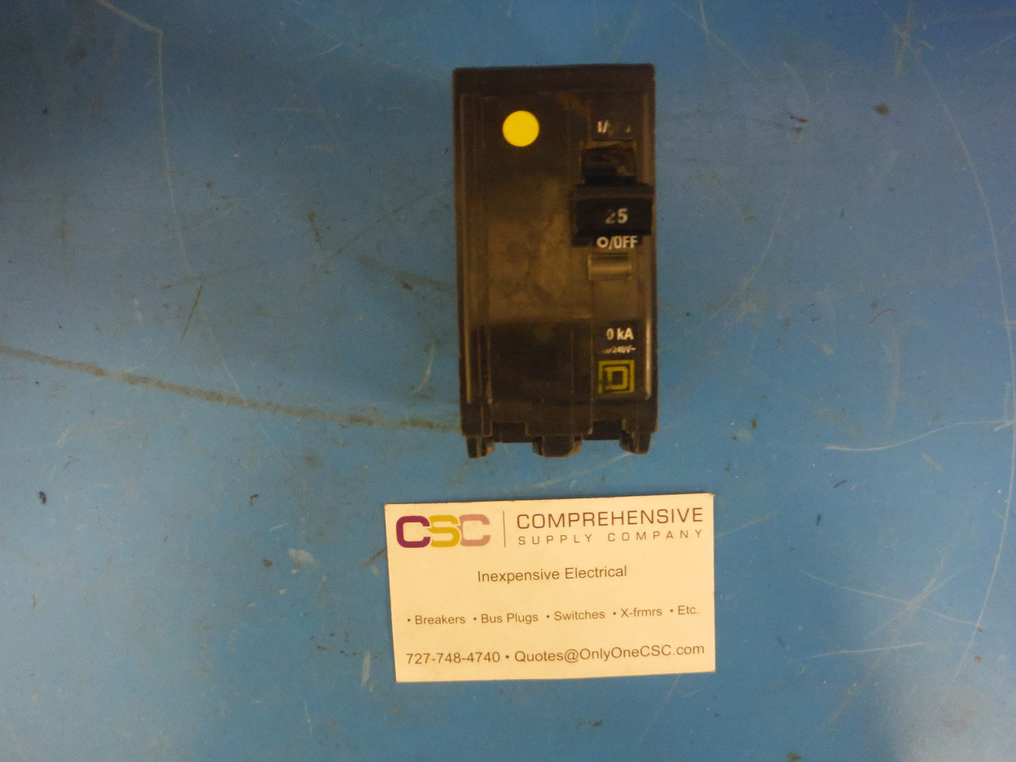 QO225 - Square D 25A Amp 2P Pole 10kA@120/240V Plug On Circuit Breaker