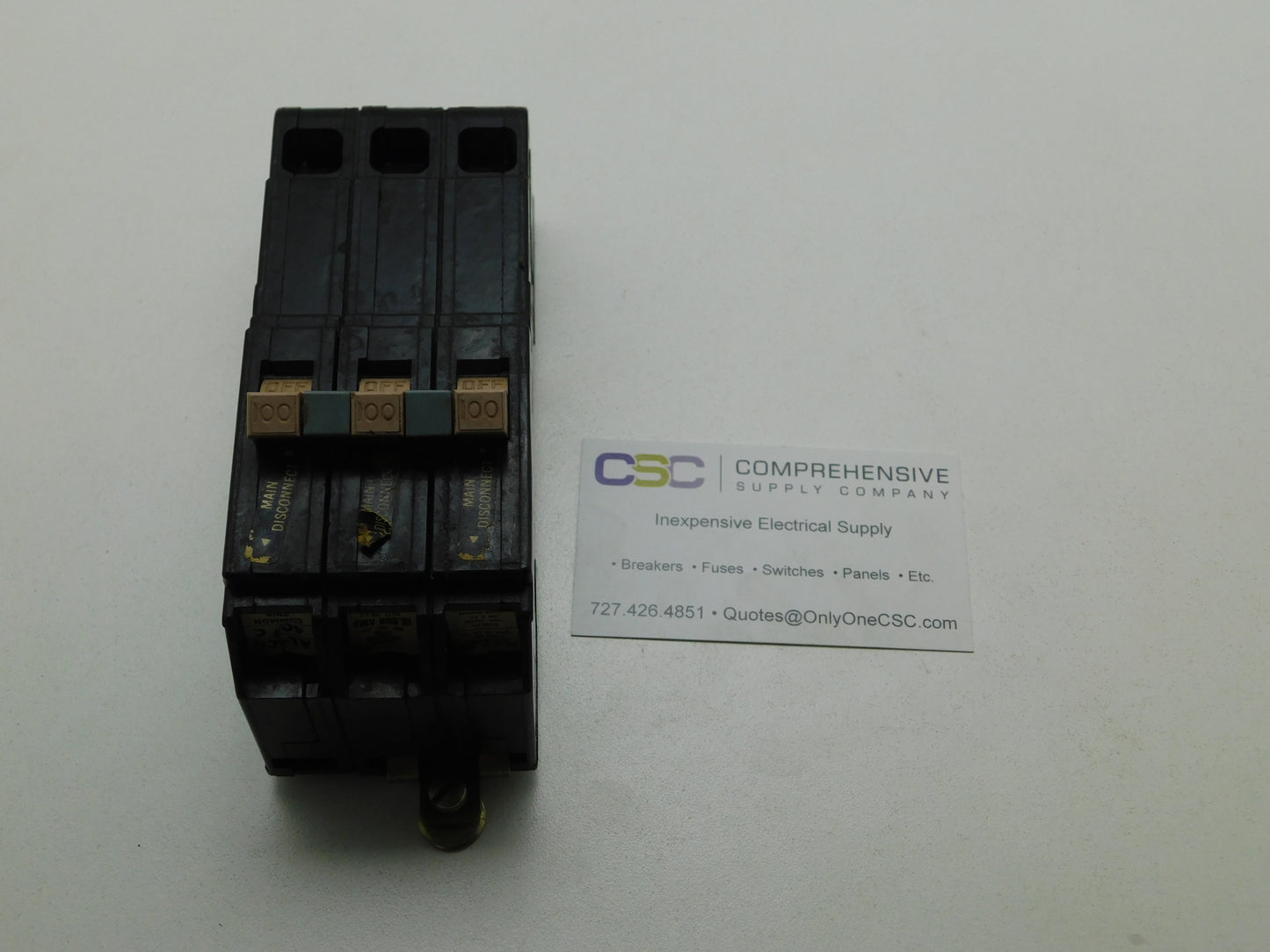 CH3100L - Cutler Hammer 100A Amp 3P Pole 10kA@240V Plug On Long Style Circuit Breaker