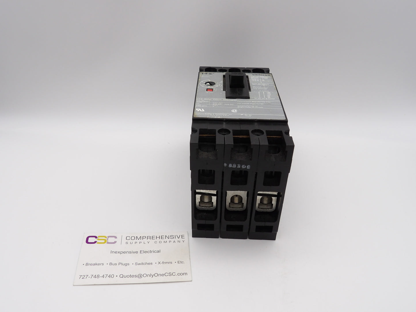 ED63A025 - Siemens 25A Amp 3P Pole 600V 25kA@480V Bolt On Circuit Breaker W/Gray Label