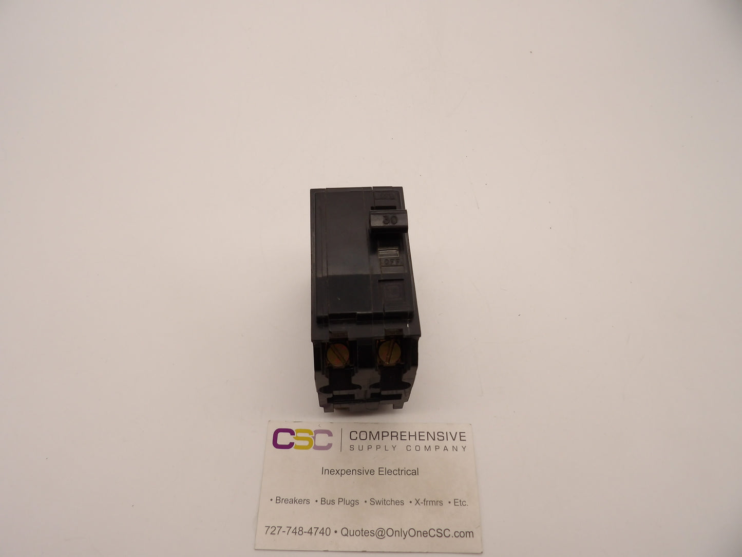 QO230 - Square D 30A Amp 2P Pole 10kA@120/240V Plug On Black Circuit Breaker
