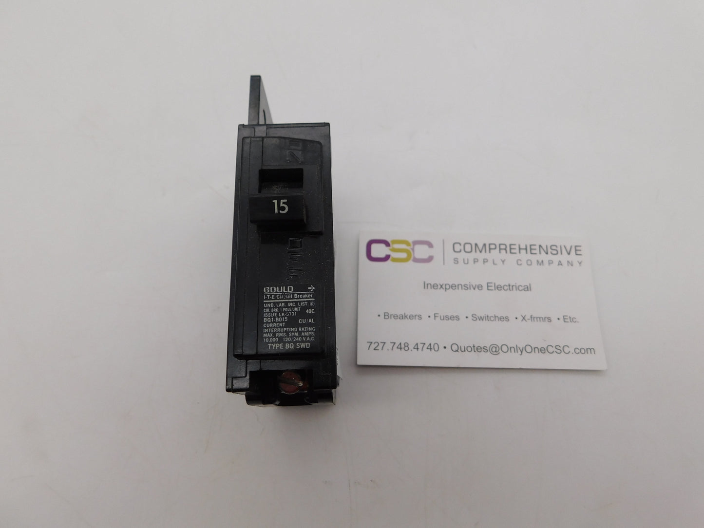 BQ1B015 - ITE 15A Amp 1P Pole 10kA@120/240V Bolt On Circuit Breaker - Older Series