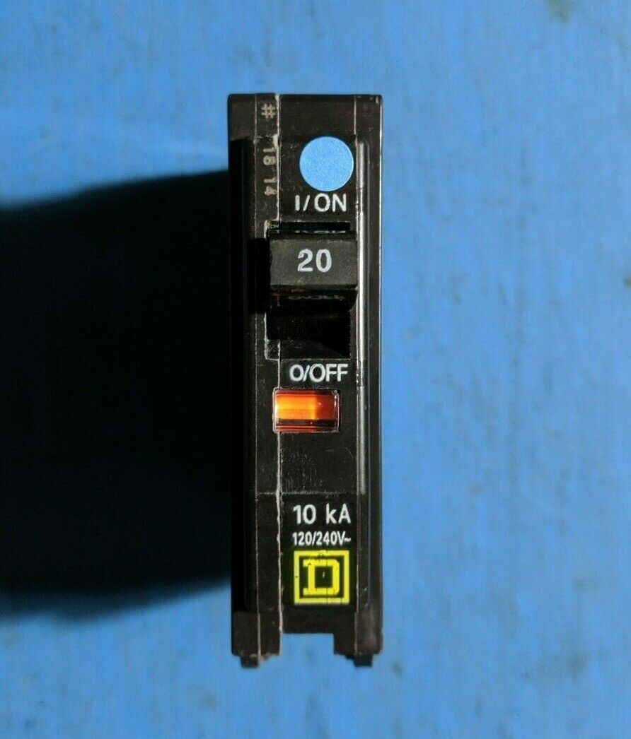 QOB120 - Square D 20A Amp 1P Pole 10kA@120/240V Bolt On Circuit Breaker