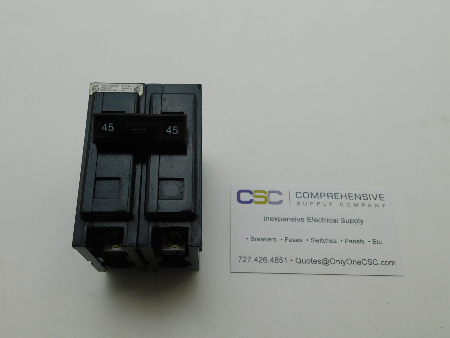 BAB2045 - Cutler Hammer 45A Amp 2P Pole 10kA@120/240V Bolt On Circuit Breaker