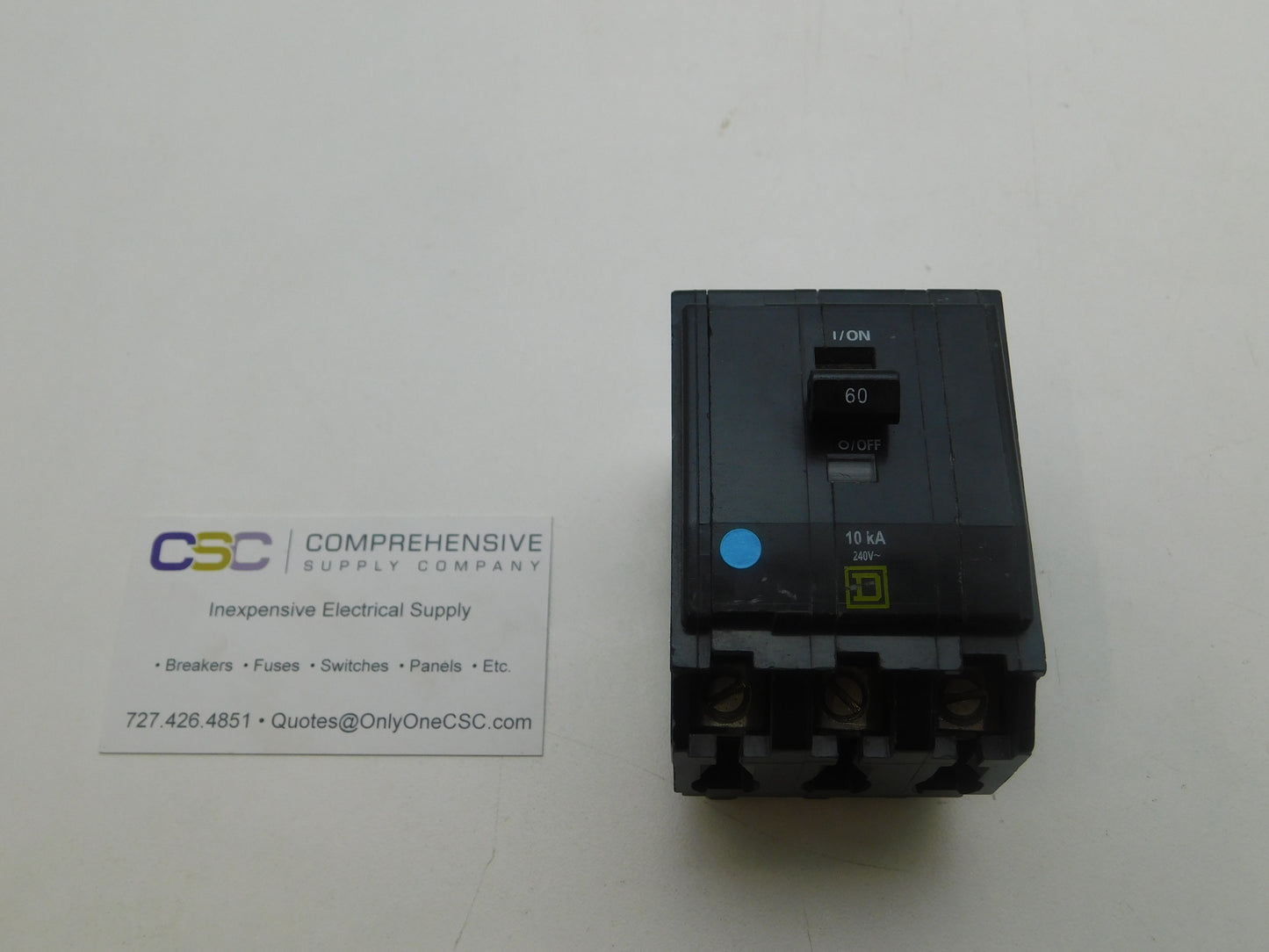QO360 - Square D 60A Amp 3P Pole 10kA@240V Plug On Circuit Breaker