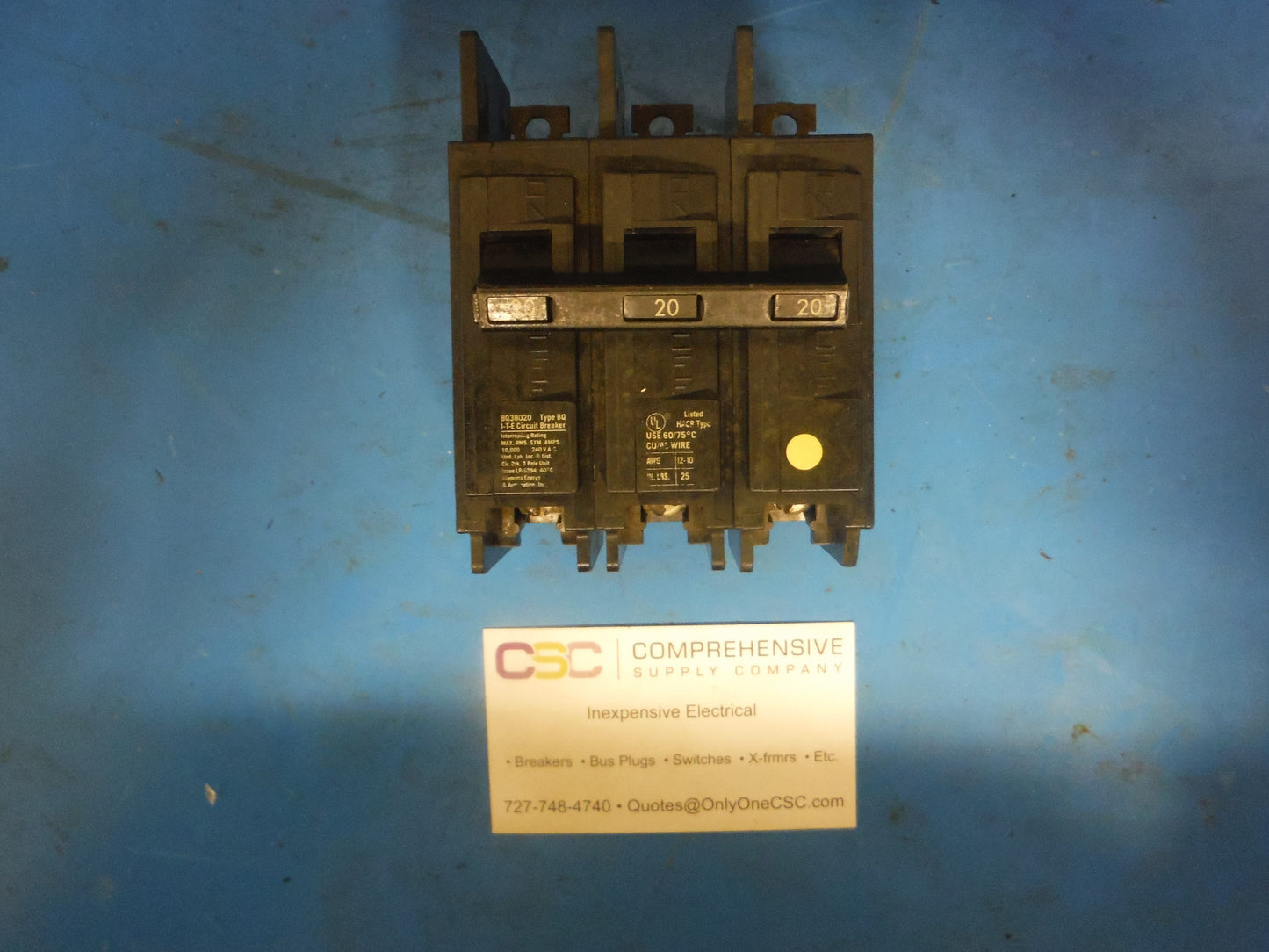 BQ3B020 - ITE 20A Amp 3P Pole 10kA@240V Bolt On Circuit Breaker - Older Series