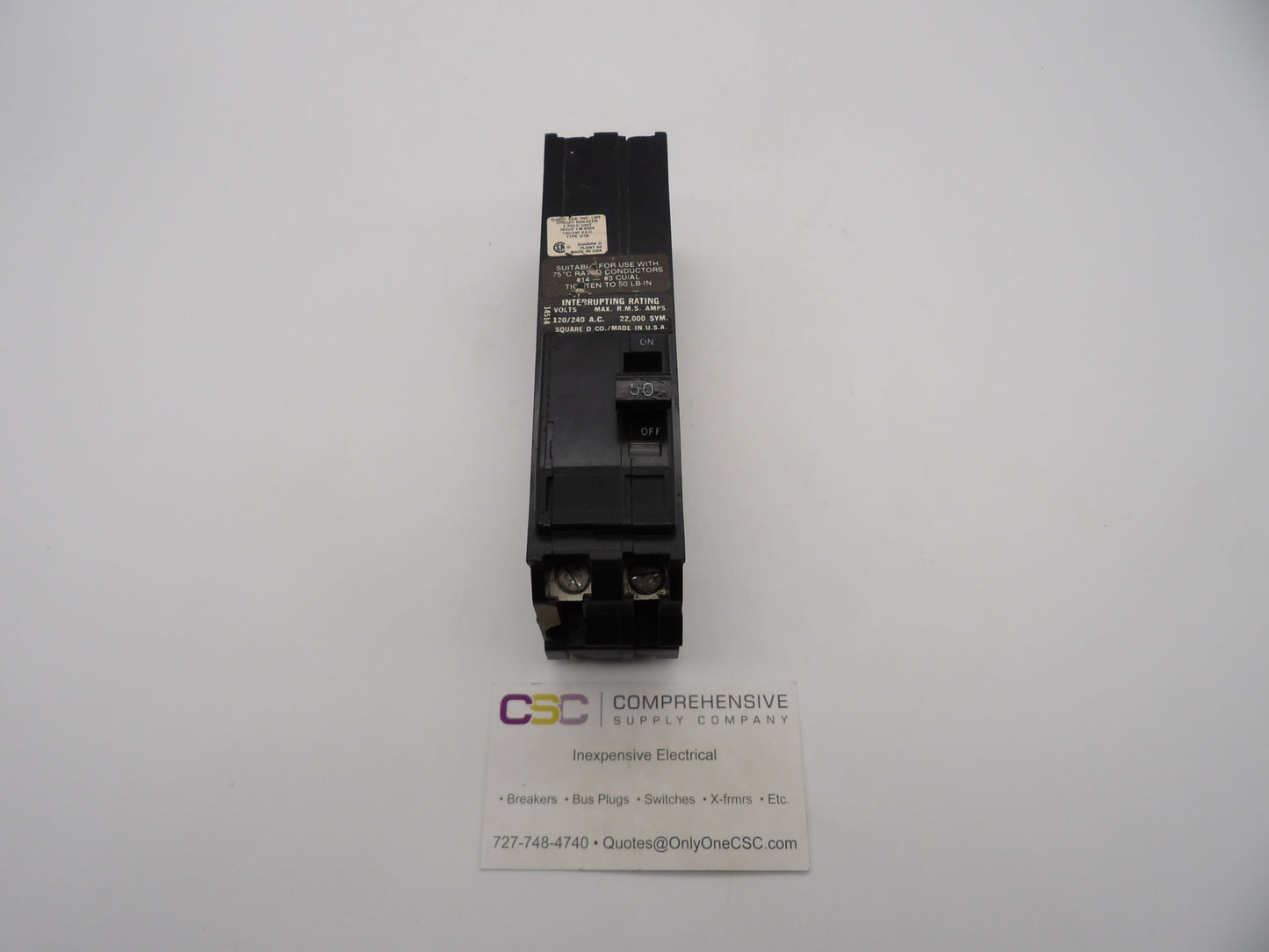 Q1B250VH - Square D 50A Amp 2P Pole 22kA@120/240V Bolt On Circuit Breaker
