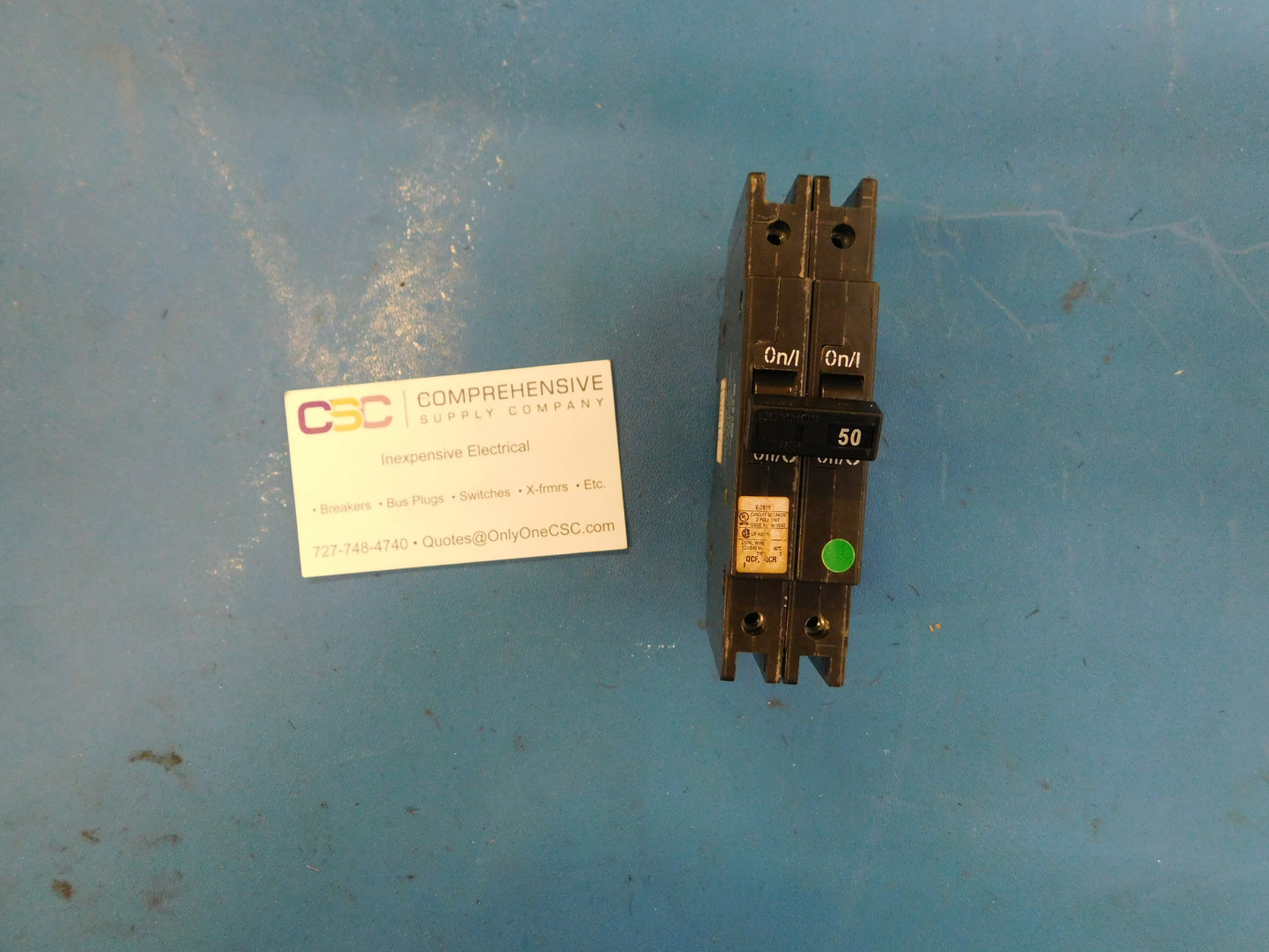 QCF2050 - Eaton 50A Amp 2P Pole 10kA@120/240V Feed Through Circuit Breaker