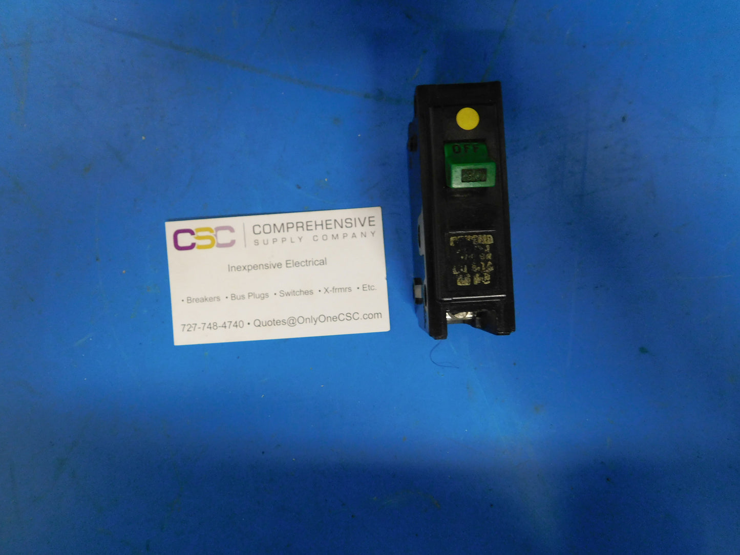 BR130 - Bryant 30A Amp 1P Pole 10kA@120/240V Plug On Circuit Breaker W/Green Handle