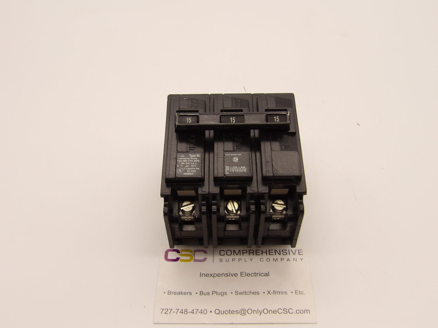 B315 - Siemens 15A Amp 2P Pole 10kA@120/240V Bolt On Circuit Breaker