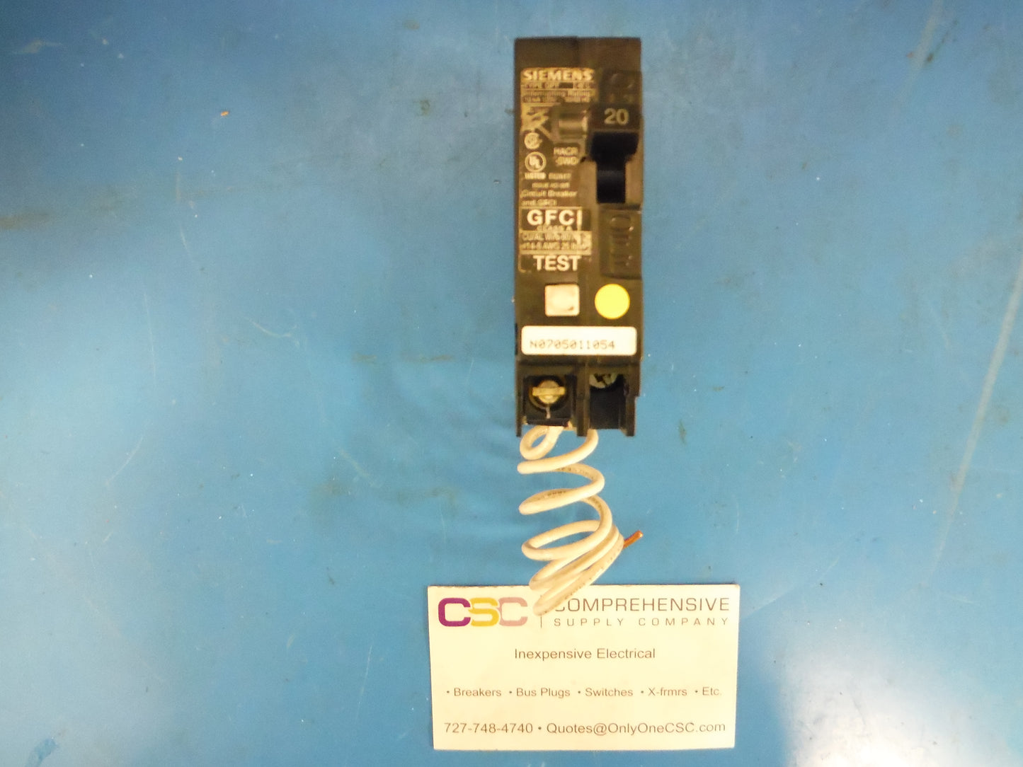 QF120 - Siemens 20A Amp 1P Pole 10kA@120V Plug On Ground Fault GFCI Circuit Breaker