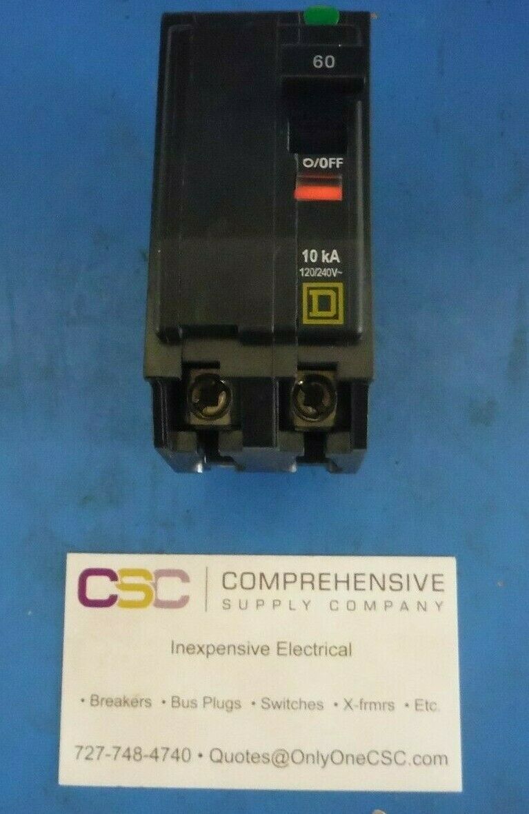 QO260 - Square D 60A Amp 2P Pole 10kA@120/240V Plug On Circuit Breaker