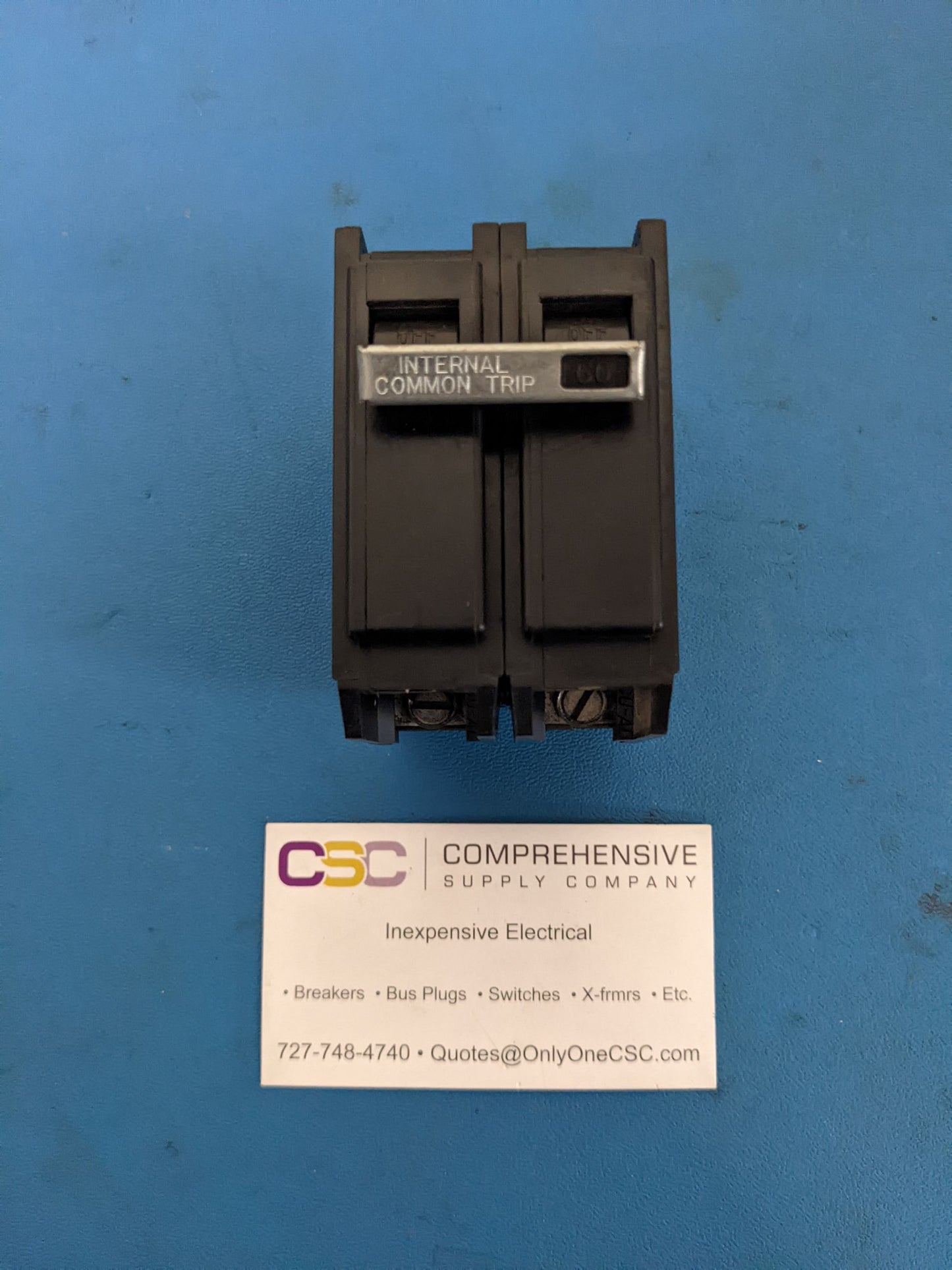 C260 - Gte 60A Amp 2P Pole 10kA@120/240V Plug On Circuit Breaker