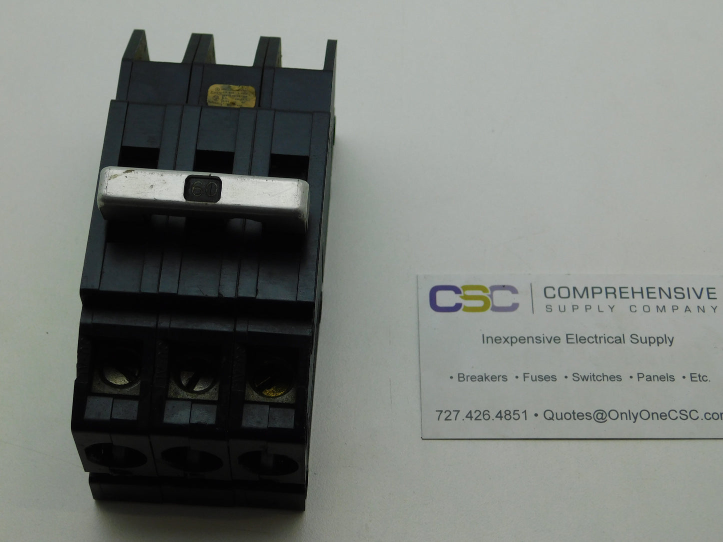 Q243060 - Zinsco 60A Amp 3P Pole 10kA@240V Plug On Circuit Breaker