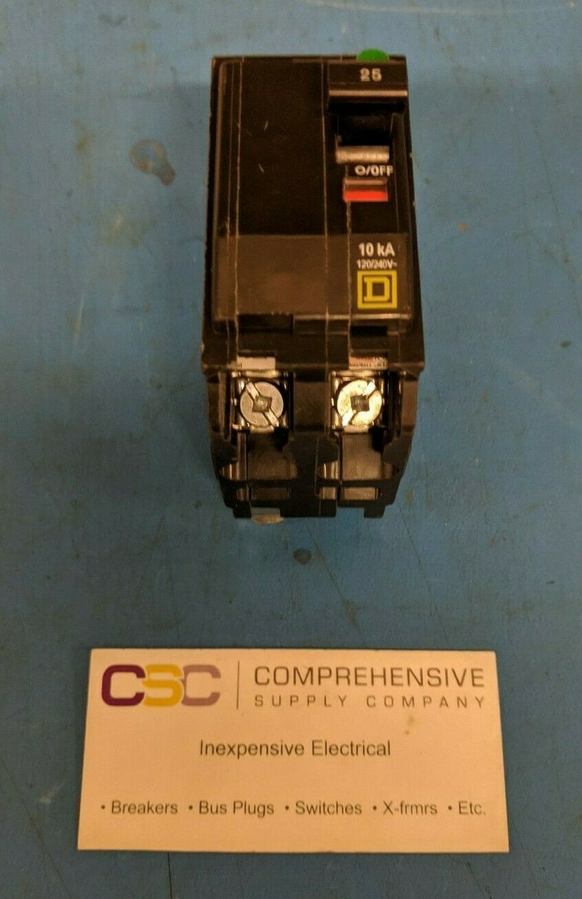 QO225 - Square D 25A Amp 2P Pole 10kA@120/240V Plug On Circuit Breaker