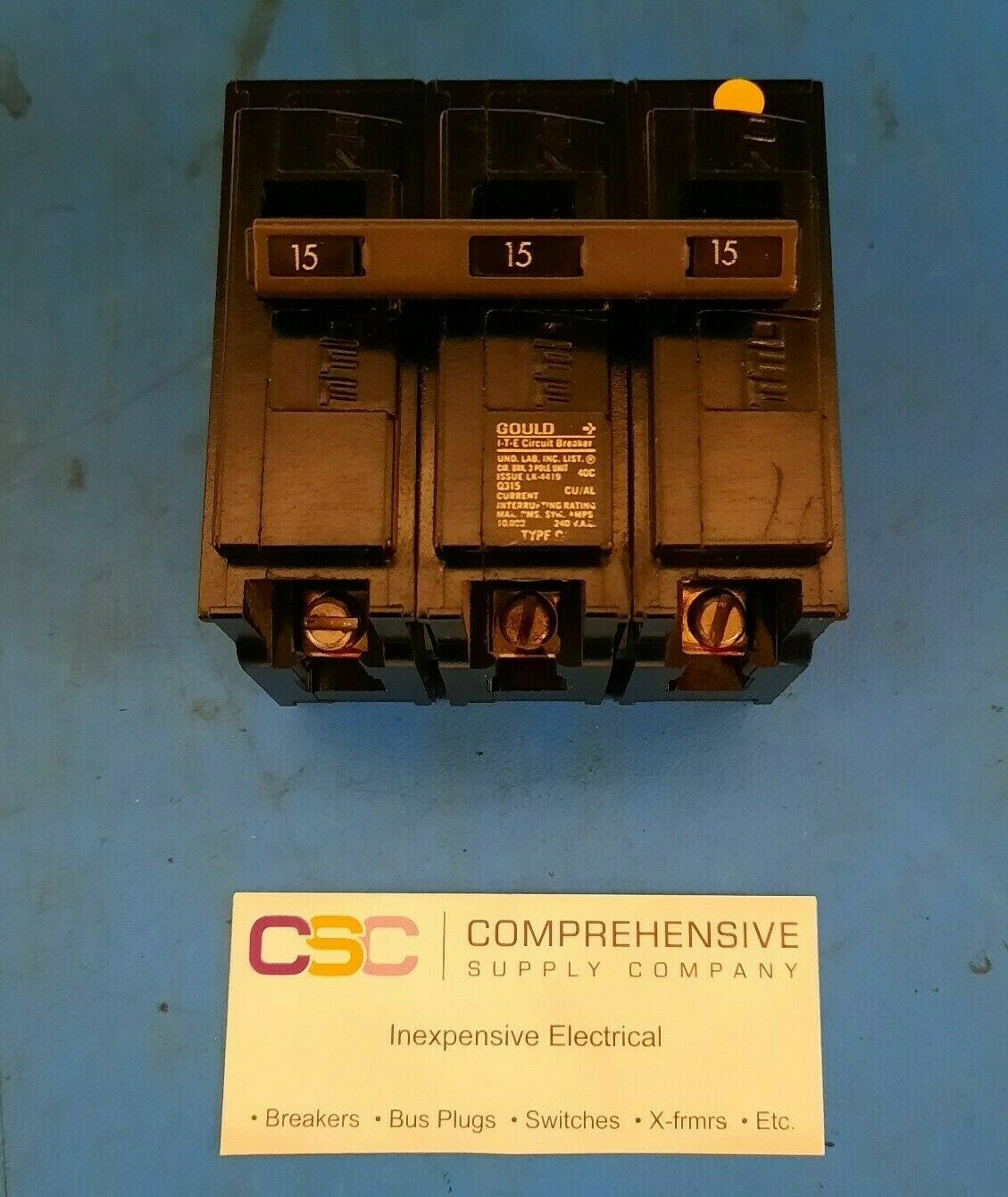 Q315 - ITE 15A Amp 3P Pole 10kA@240V Plug On Circuit Breaker - Older Series